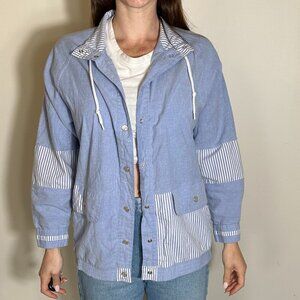 Vintage Blues Blues Nautical Blue Long Sleeve Size Small Petite